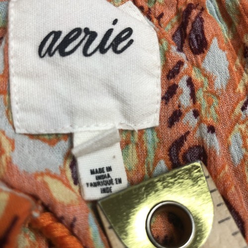 Aerie Womens Dress Large Orange Mini Smocked Waist Sundress - Picture 6 of 10