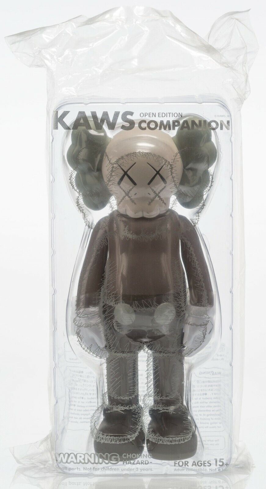 KAWS x Medicom Toy Corp 'Companion (Full-Body)' 2016 Doll Figure 11 Brown  *NIB*