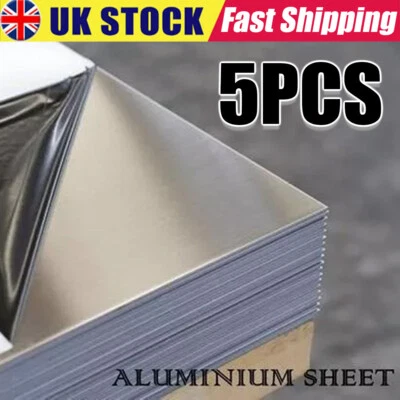 SUPRISE-U 5 PCS Aluminium Sheet Plate 0.5mm 1mm 1050A grade polycoated protection 200mm UK
