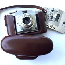 Agfa Silette Analogkamera Compur Rapid Verschluss + Hülle + Bedienungsanleitung