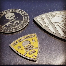 1 Fender PATRIOTIC Emblem Badge fits 2A Punisher logo 2nd Amendment decal