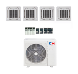 4 Zone Ductless Mini Split Ceiling Cassette A C 9000 9000 12000