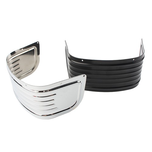 Fit Harley 2014 later Touring Tri Glide Front Fender Skirt Fairing Black/Silver - Picture 3 of 18