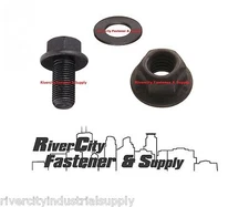 (8) 3/8-16x1-1/4 Grade 8 Hex Head Flange Bolts, (8) 3/8-16 lock nuts (16) washer