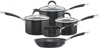 Circulon Momentum Milk Pan, Saucepans And Fry Pan, Black, Set Of 5 Circulon Momentum Milk Pan, Saucepans And Fry Pan, Black, Set Of 5