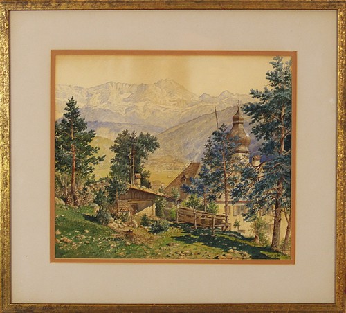 Frank Hollfelder Original Watercolor Painting Signed Dated 1905 - Picture 6 of 6