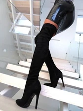 Lavie original high heels thigh OTK boots black 38