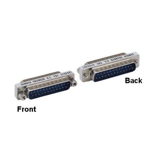 DB25 Male to DB25 Male Mini Adapter 25 Pin Gender Changer Printer RS