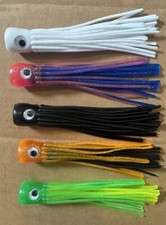 Paquete de 5 señuelos de pesca en alta mar estilo cabeza molde chugger Mahi atún marlin