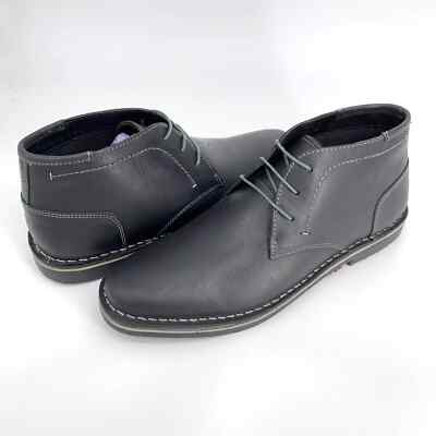 Steve Madden Harken Chukka Mens Black Leather Boots - Size 9.5