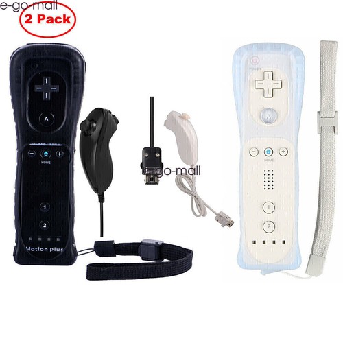 2PCS Built-in Motion Plus Wii Remote + Nunchuck for Nintendo Wii Wii U Console - Picture 26 of 58