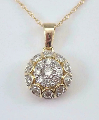 Women Daily Wear Pendant 1Ct Round Cut VVS1 Moissanite 14K Two-Tone Gold Plated