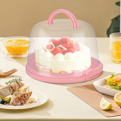 Cake Carrier Cake Keeper with Lid and Handle Cake Desserts Transport Container - Picture 3 of 10
