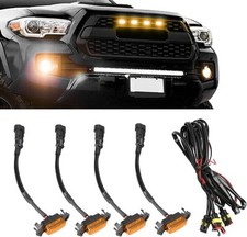 4PCS Grill Led Lights, LED Amber Grill Lights, Grille Lights Amber Yellow, Grill
