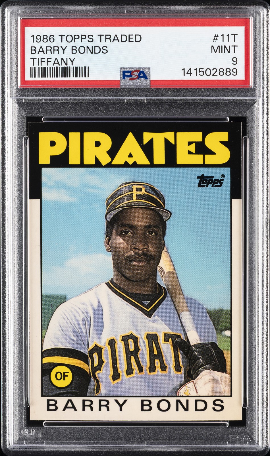 1986 TOPPS TRADED TIFFANY #11T BARRY BONDS ROOKIE RC PSA 9 view 1