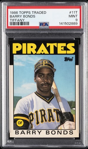 1986 TOPPS TRADED TIFFANY #11T BARRY BONDS ROOKIE RC PSA 9