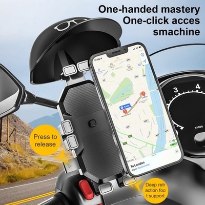 Adjustable Motorcycle Phone Bracket Quick Lock Mounting Rack For Active Cyclists