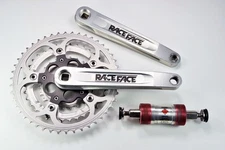Race Face I-Beam crankset Silver + chainrings + RaceFace bottom bracket