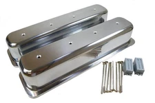 SBC Small block Chevy Tall Aluminum Center Bolt Valve Cover No Holes 350 5.0 5.7