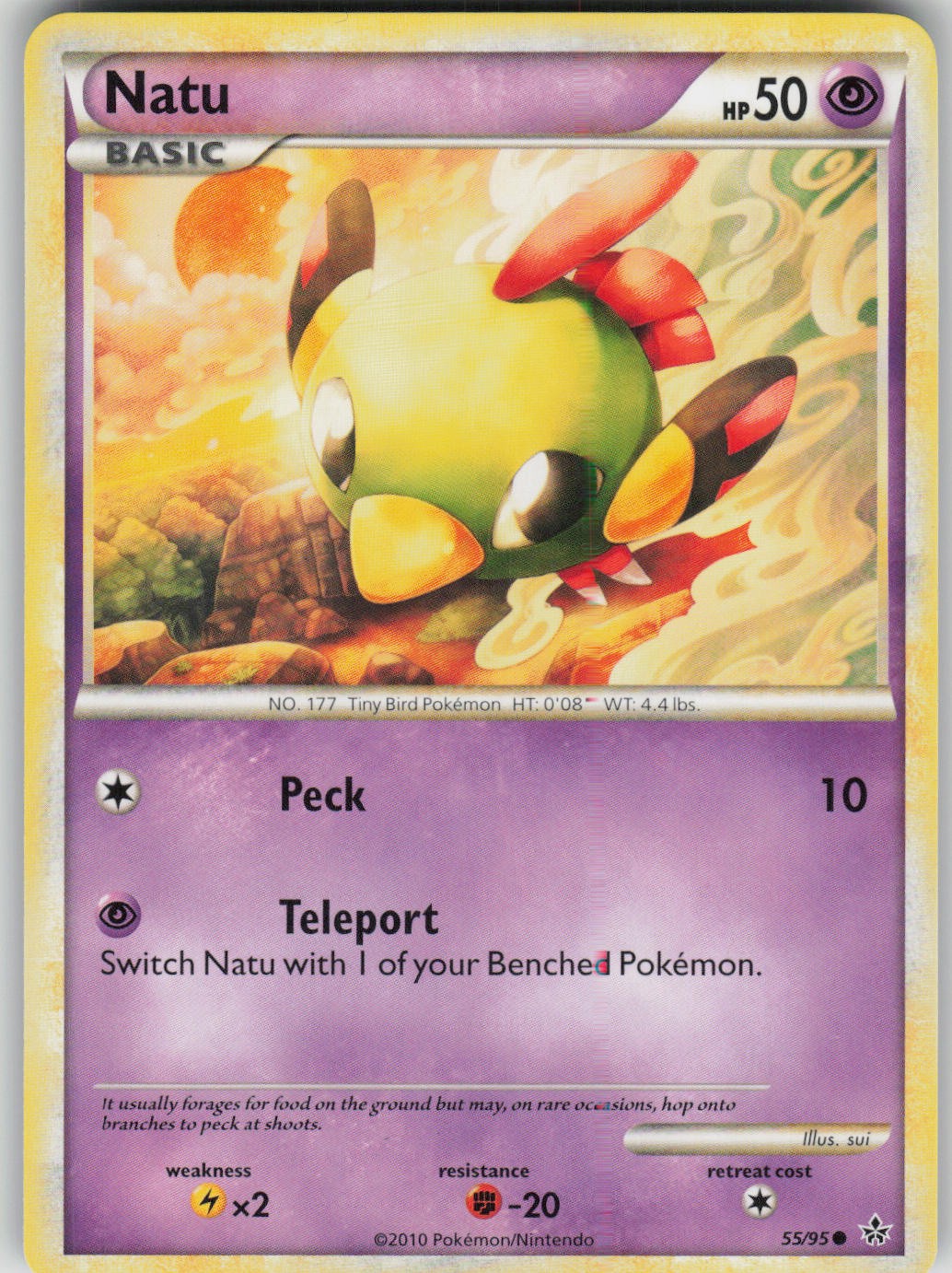 Pokemon TCG Natu Common Unleashed 55/95