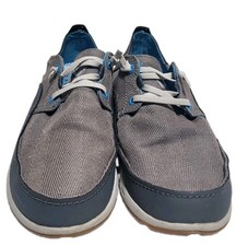 Columbia Mens Sz 8 Wide Grey/Blue Bahama Vent Loco Relax III PFG Boat Shoes