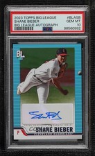 2023 Topps Big League Blue Foil Shane Bieber #BLA-SB PSA 10 GEM MT Auto 0e2x