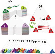 Addition and Subtraction Flash Cards, Triangle Math Games Flash Cards for Kids,
