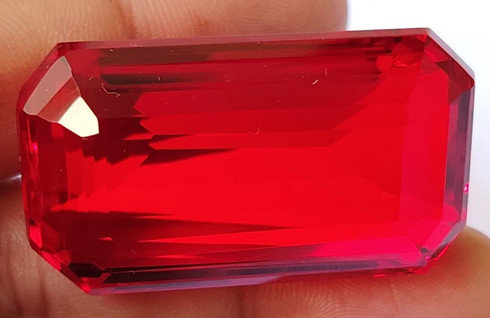 AAA+ Large Red Ruby Emerald Cut 118.7 Ct. Huge Loose Gemstone Gift for Women/Her - Image 3 of 4