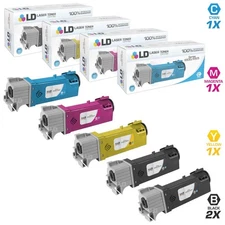 LD Xerox Phaser 6500 Toner Cartridge Set High Yield 106R01597 Black Cyan Magenta
