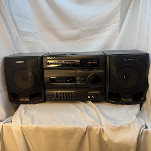Sony CFS-1055 AM/FM Cassette Player Boombox 5-Band Equalizer Mega Bass Tested