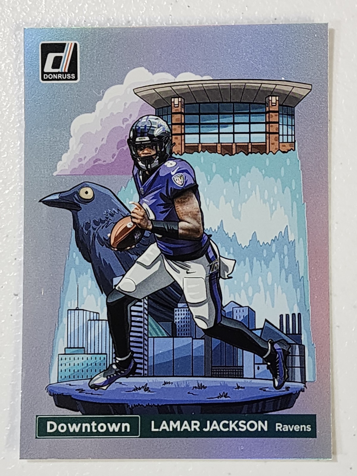 Lamar Jackson 2024 Panini Donruss Downtown SP Ravens #1 Regular Size