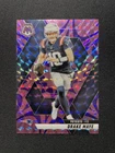 2025 Panini Mosaic Drake Maye #28 Reactive Purple Mosaic Prizm New England
