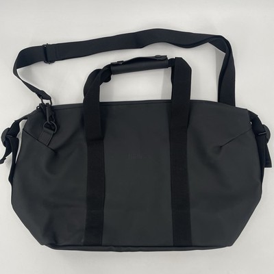 RAINS Black Minimalist Carry On Duffle Bag - Size 20x12 - Waterproof Gym Travel