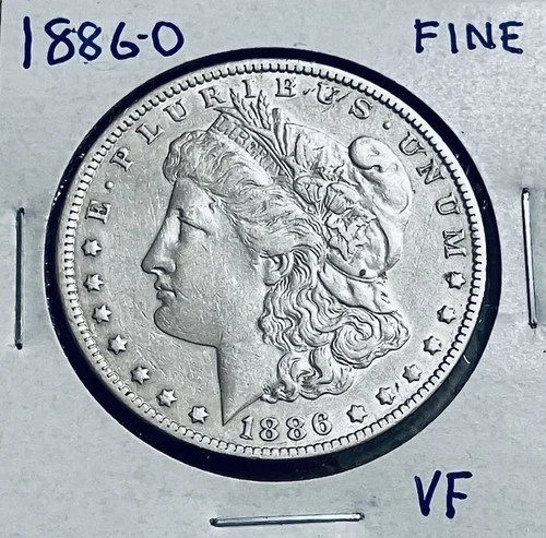 1886-O Morgan Silver Dollar Beautiful Eagle Feathers Fine Silver Reached $120 OZ