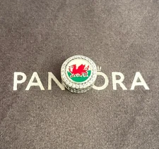 Pandora Wales Flag Exclusive Bead Charm S925 Sterling Silver