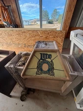 Vintage Miller Lite Hanging Pool Table Light – Wood Frame Bar Light – WORKS