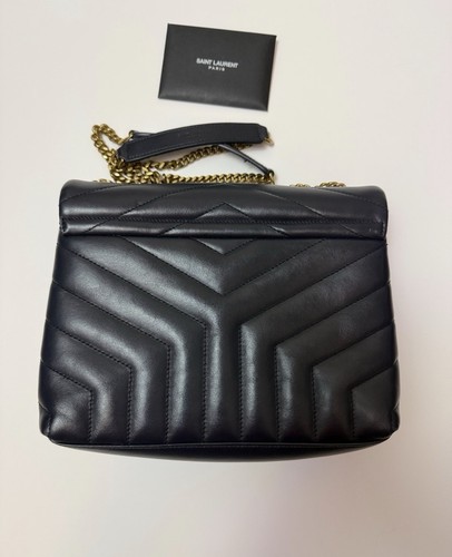 Saint Laurent Loulou Small Blue Matelasse Chevron Leather Shoulder Bag Purse YSL - Bild 3 von 13