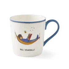 Spode Kit Kemp 12oz Doodle Mug | Bee Yourself| Fine China | Dishwasher Safe