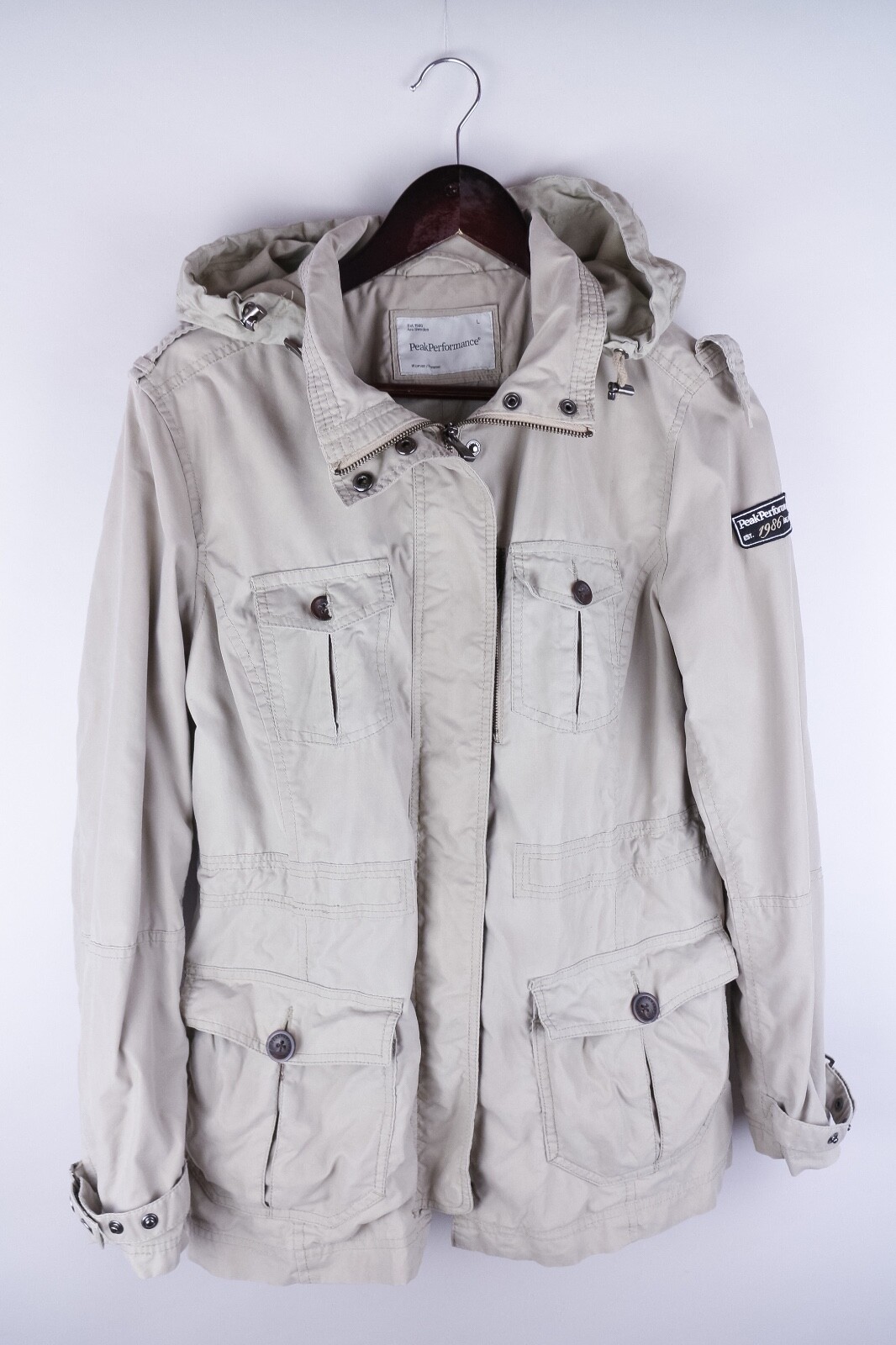 Peak Performance TARA JACKE Women Jacket Casual Leisure Windproof Beige size L