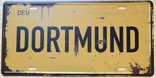 Plaque de supporter de foot - Borussia Dortmund en métal