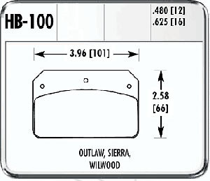 Hawk HB100J.480 Universal High-Performance Race Caliper Kit