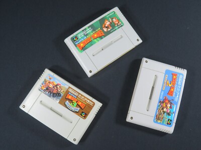 SFC Super Famicom Donkey Kong Nintendo Japan game country 3 games SNES ...
