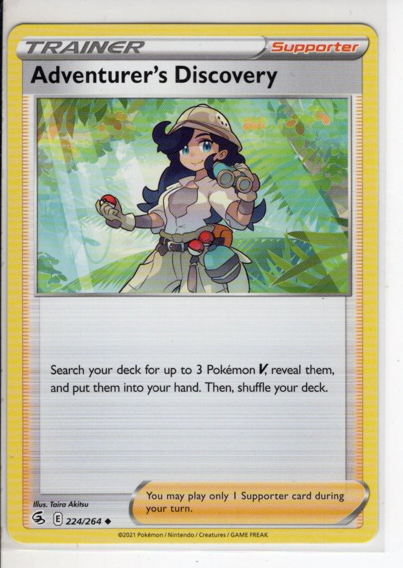 ADVENTURER'S DISCOVERY TRAINER FUSION STRIKE SET POKEMON CARD 224