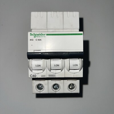 SCHNEIDER 40 AMP C40 40A CURVE C 10kA DREIPOLIG TP MCB IKQ IKQE KQ MwSt inkl