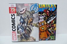 MARVEL COMICS 75 YEARS OF COVER ART  - LARGE HARD COVER BOOK IN COVER CASE 