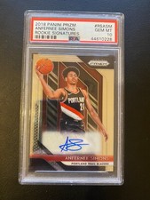 2018 PANINI PRIZM ANFERNEE SIMONS #RS-ASM ROOKIE SIGNATURES AUTO PSA 10 GEM MINT