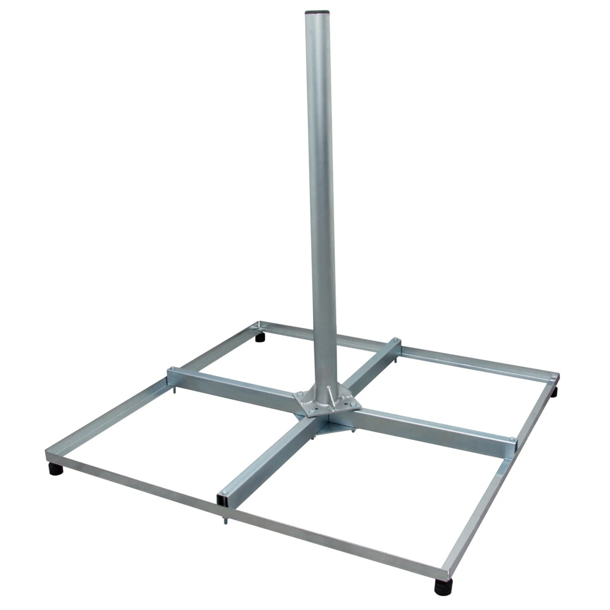 PremiumX Treppiede Base Per Parabole – Acciaio 32 Mm, Altezza 120 Cm, Per Antenne 80-85 Cm, Con Picchetti, Pieghevole