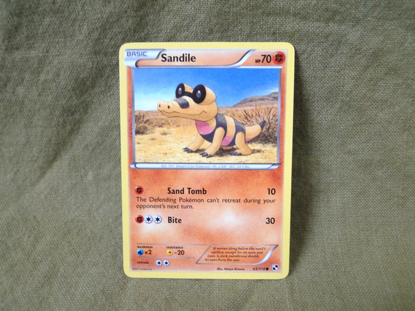 Pokemon Trading Card - Black & White: Sandile 63/114