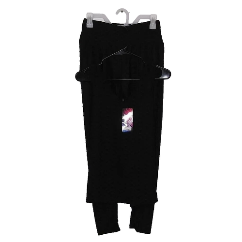Athletic Activewear Women Tank Top With Long leggings Set Size M Black