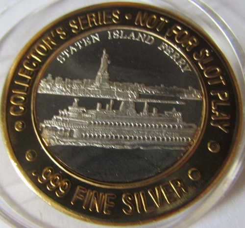 Trump Plaza Casino Atlantic City $10 Staten Island Ferry Silver Strike Token GDC